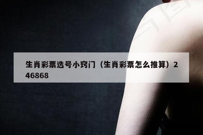 生肖彩票选号小窍门（生肖彩票怎么推算）246868